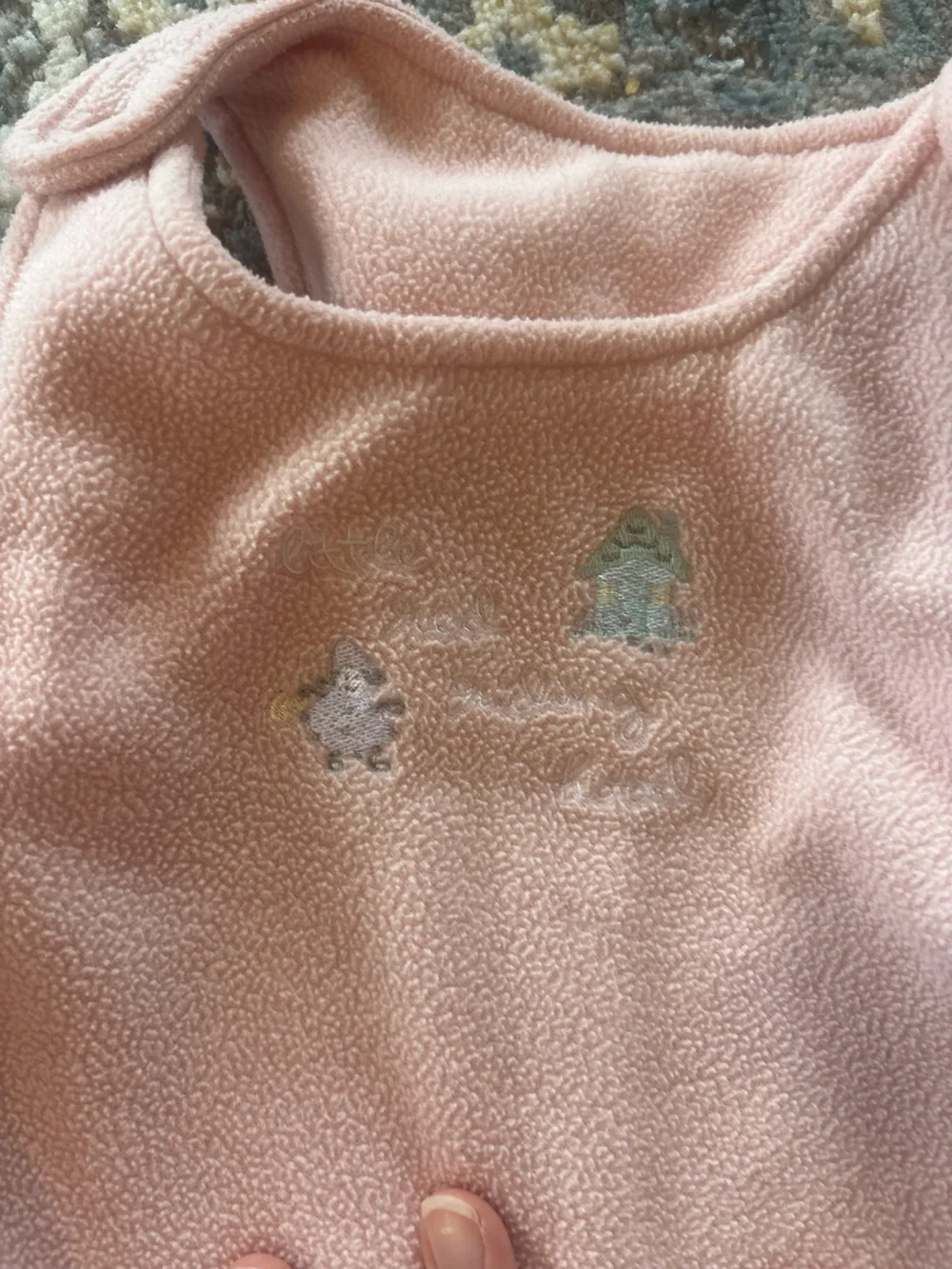 Cherokee Pink Fleece Baby One-Piece Romper 